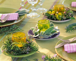 Wreath around lanterns