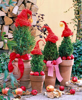 Santa hats made from Sisal