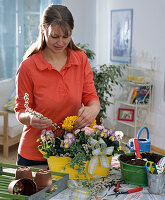 Plant yellow metal tray