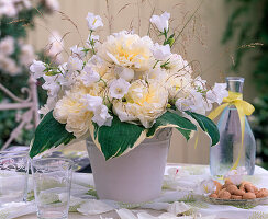 White peony arrangement