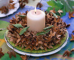 Wreath made of beechnut shells: 2/2