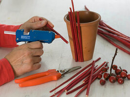 Planter with red bars