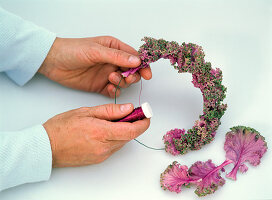 Ornamental cabbage wreath