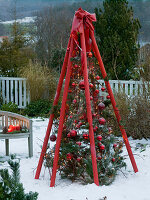 Tree object made of red rods