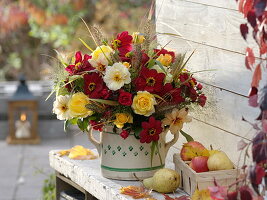 Yellow-red autumn bouquet