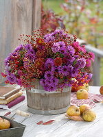 Pink-red autumn bouquet