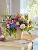 Autumn bouquet with artichokes (Cynara scolymus)