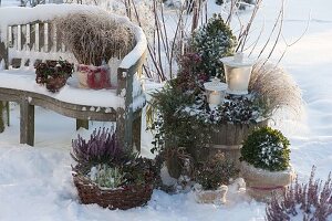 Winterliches Terrassen-Arrangement