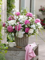 Bouquet with Paeonia (Peony), Campanula persicifolia