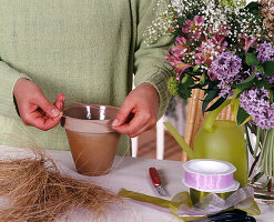 Bouquet with grass cuff