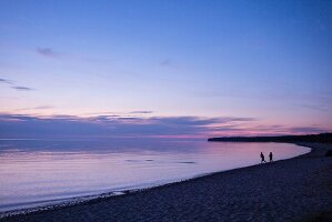 A beach at dusk on the island of Öland in southern Sweden