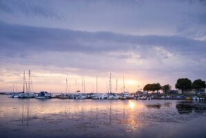 View of the harbour on the island of Öland in southern Sweden