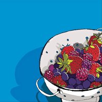 Berries in colander