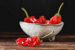 Getrocknete rote Chilischoten aus Mexiko