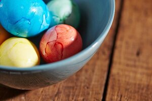 Easter eggs in a bowl