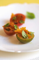 Tomatoes with basil