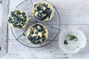 Spinach and feta cakes