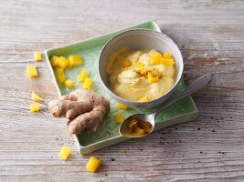 Mango and curry dip