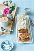 Carrot and pear cake with coconut (lactose-free, sugar-free)