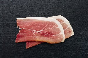 Two slices of Holsteiner Katenschinken ham