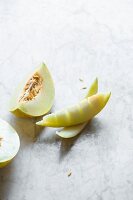 Sliced honeydew melon