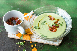 Cold avocado soup with buttermilk