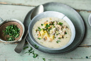 Clam Chowder (Muschelsuppe, USA)