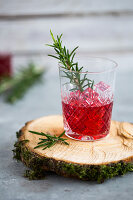 Campari coctail with ice