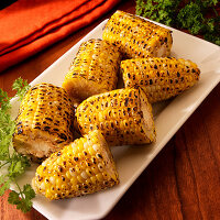 Fire roasted sweet corn ears