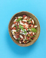 Mediterranean tomato and bean salad