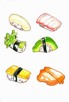 Nigiri sushi (Illustration)