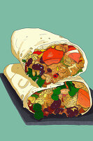 Texmex burrito (illustration)