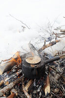 Cooking coffee in Swedish Lapland