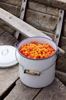 Cloudberries in a boat