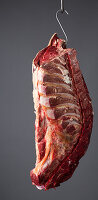 A whole saddle of beef from the collar