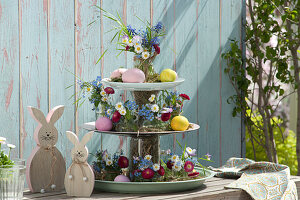 Easter Arrangement On A Self-Made Cake Stand