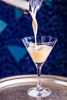 A brandy Alexander cocktail