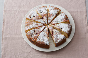 Coconut and cherry oil-sponge cake