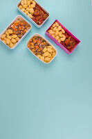 Two versions of take-away gnocchi – one with meatballs and one with minced pumpkin