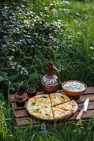 Georgian khachapuri - flatbread with cheese