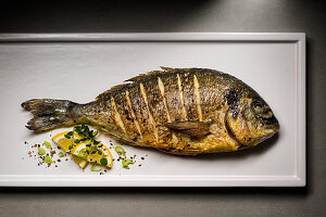 Fried sea bream