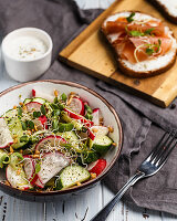 Cucumber and radish salad