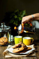 Cookies served with freshly brewed coffee