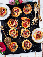 Minipizzas zum Valentinstag