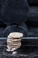 Cookies on a wooden background