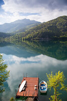 Lake Ledro in the early morning light, Valle di Ledro, Trentino, Italy
