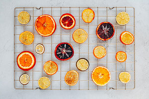 Oven dried oranges, blood oranges, lime and lemon slices