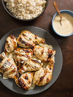 Tandoori chicken with rice (India)