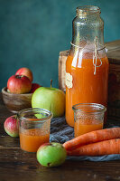 Homemade Carrot And Apple Juice