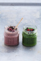 Sweet cherry smoothie with nori, smooth seas on fire with chlorella